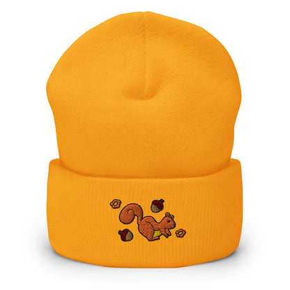 Squirrel Nutty Embroidered Knit Hat Beanies