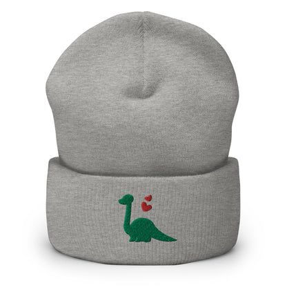 Dinosaur Lover Heart Cuffed Beanies