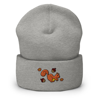 Squirrel Nutty Embroidered Knit Hat Beanies