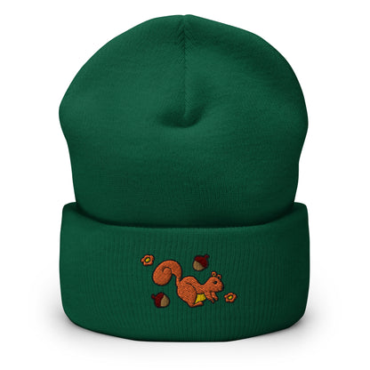 Squirrel Nutty Embroidered Knit Hat Beanies