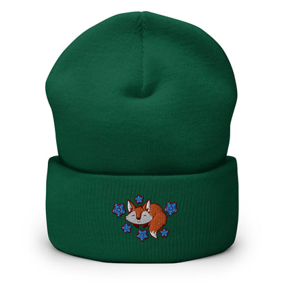 Fox Winter Men Women Embroidered Beanies