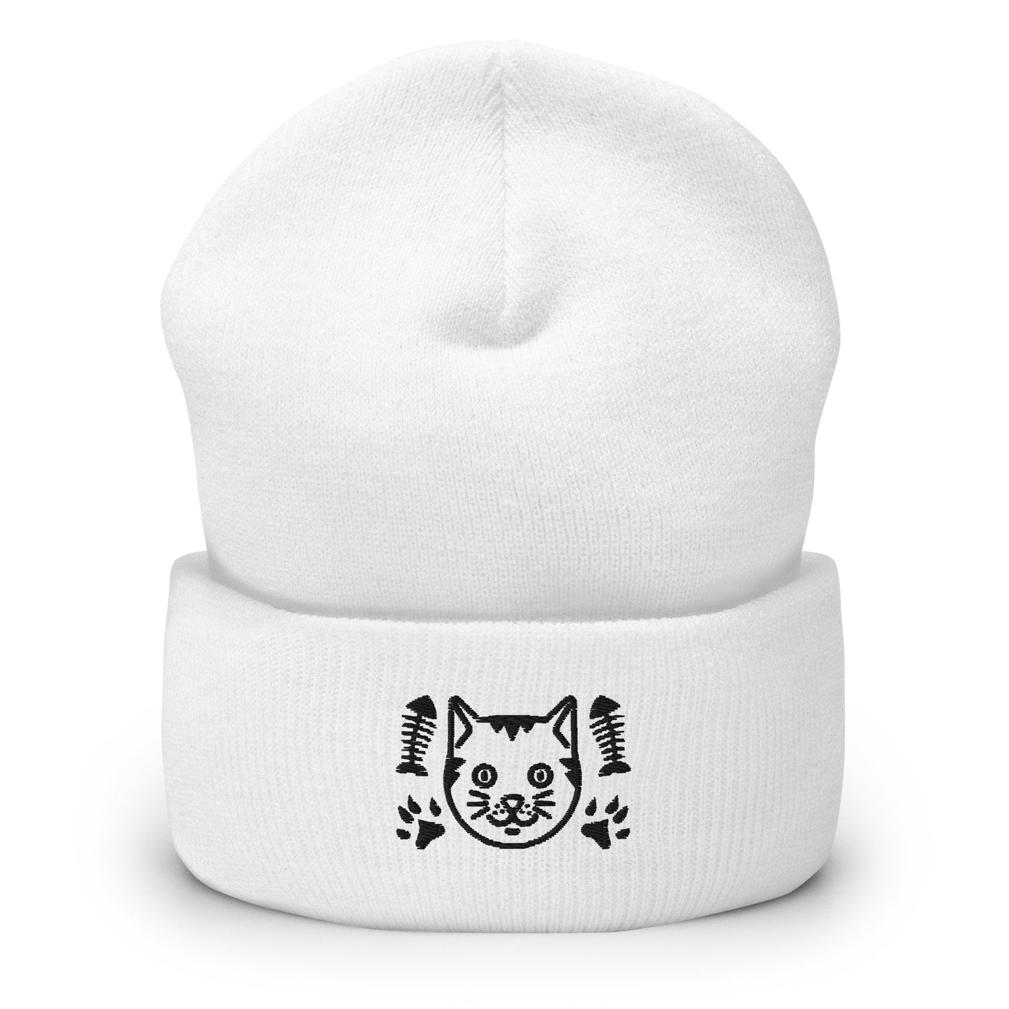 Funny Cat Fish Bone Cat Lover Gift Beanies