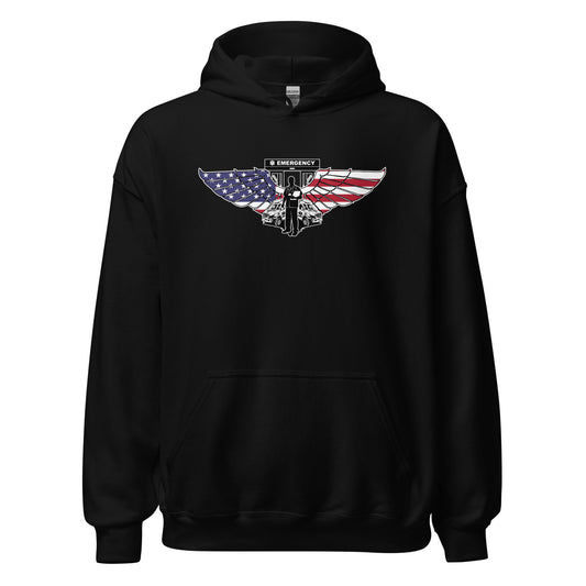 American Patriotic Nurse Dedicated Healthcare Hero Unisex Dark Hoodie