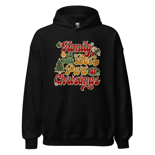 Family Is The Best Part Of Christmas Family Outfit Dark Hoodie