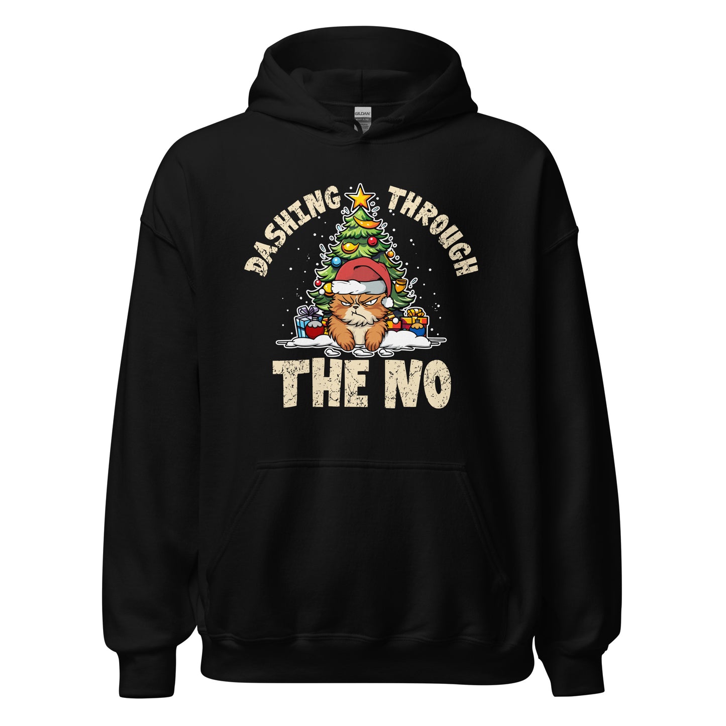 Dashing Through The No Funny Holiday Unisex Dark Hoodie