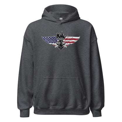 American Patriotic Firefighter Hero Dedication Unisex Dark Hoodie