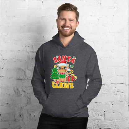 Santa Claws Santa Hat Cat Christmas Unisex Hoodie