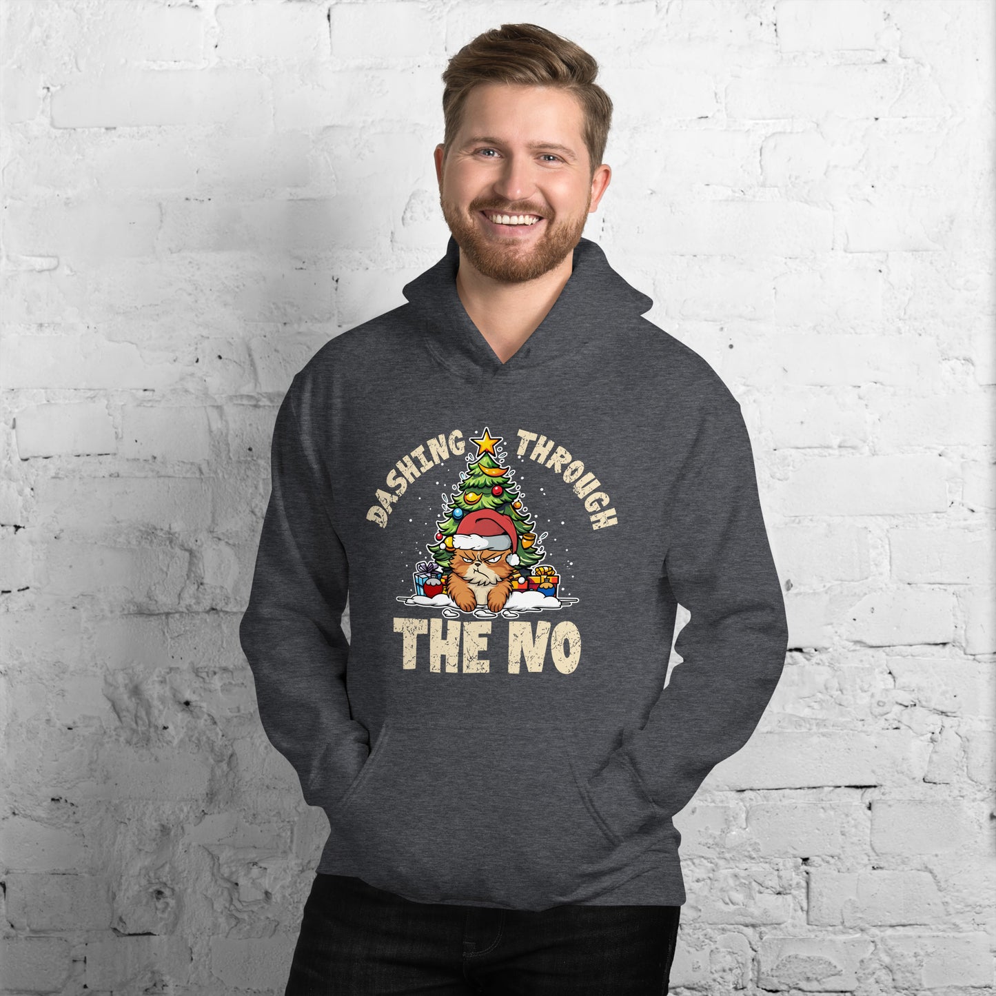 Dashing Through The No Funny Holiday Unisex Dark Hoodie