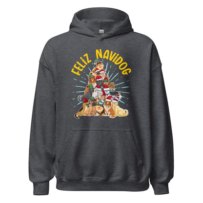 Feliz Navidog Dog Lover Xmas Unisex Dark Hoodie