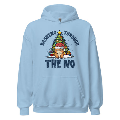 Dashing Through The No Funny Holiday Unisex Light Hoodie