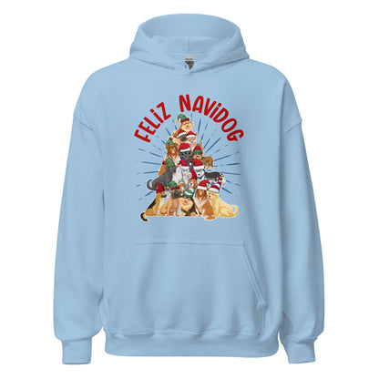 Feliz Navidog Dog Lover Xmas Unisex Light Hoodie