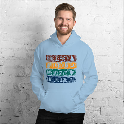 Dance Frosty Shine Like Rudolph Christmas Lover Unisex Light Hoodie