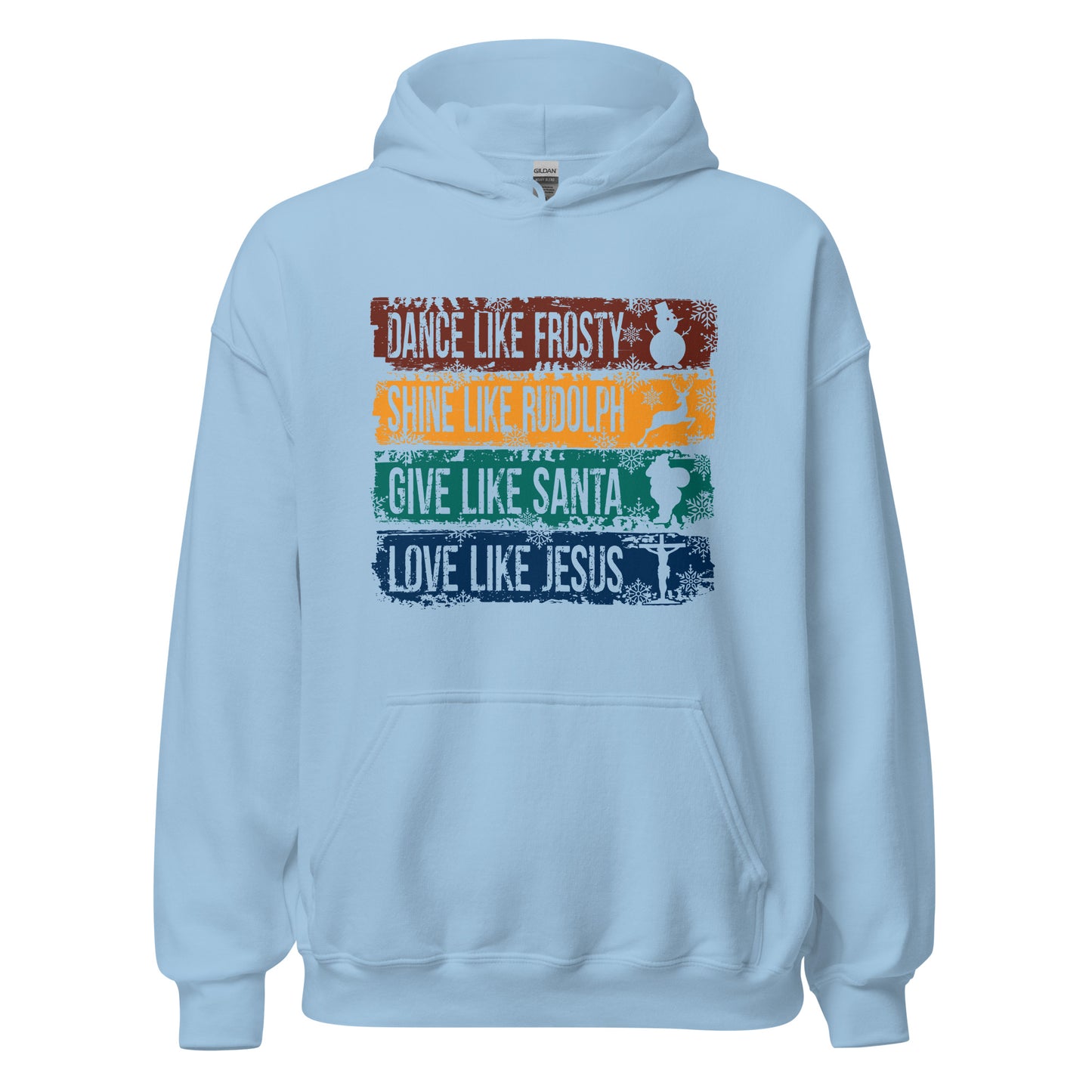 Dance Frosty Shine Like Rudolph Christmas Lover Unisex Light Hoodie