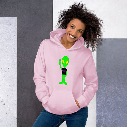 Donkey Liberal Democrats Alien Peace Sign USA Unisex Light Hoodie