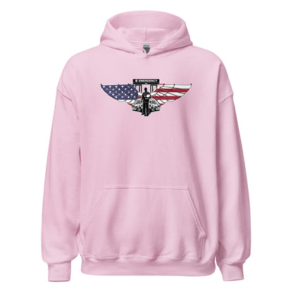 American Patriotic Nurse Dedicated Healthcare Hero Unisex Light Hoodie