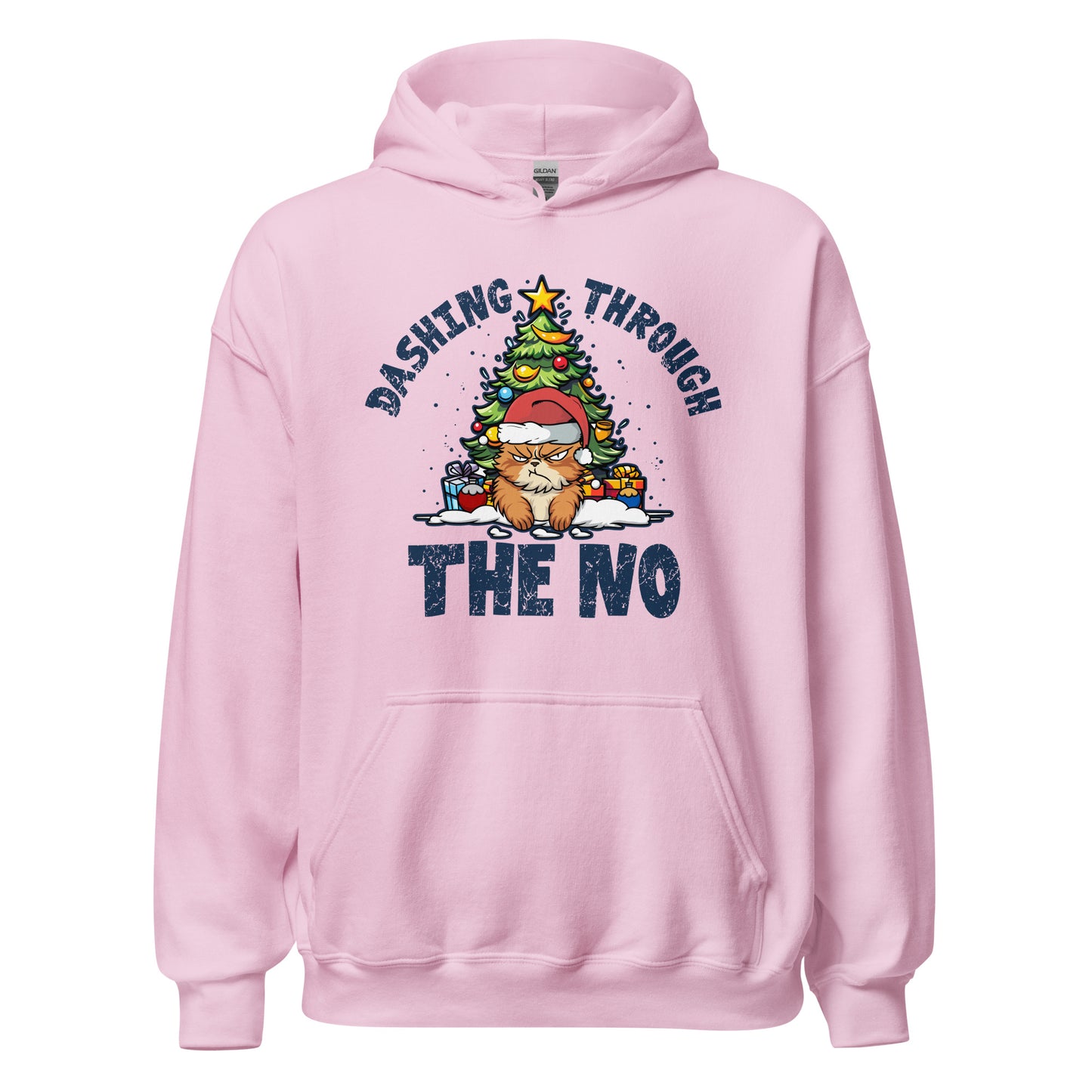 Dashing Through The No Funny Holiday Unisex Light Hoodie