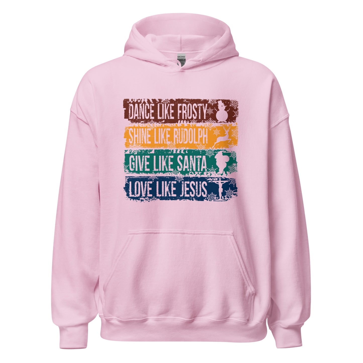 Dance Frosty Shine Like Rudolph Christmas Lover Unisex Light Hoodie