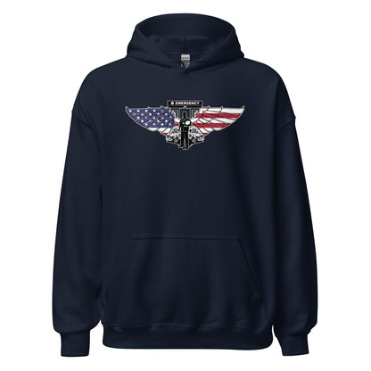 American Patriotic Nurse Dedicated Healthcare Hero Unisex Dark Hoodie