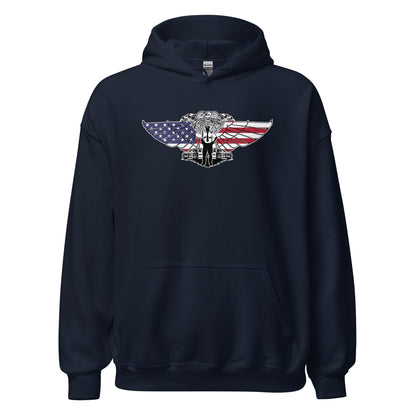 Brave Law Enforcer Patriotic American Police Hero Unisex Dark Hoodie