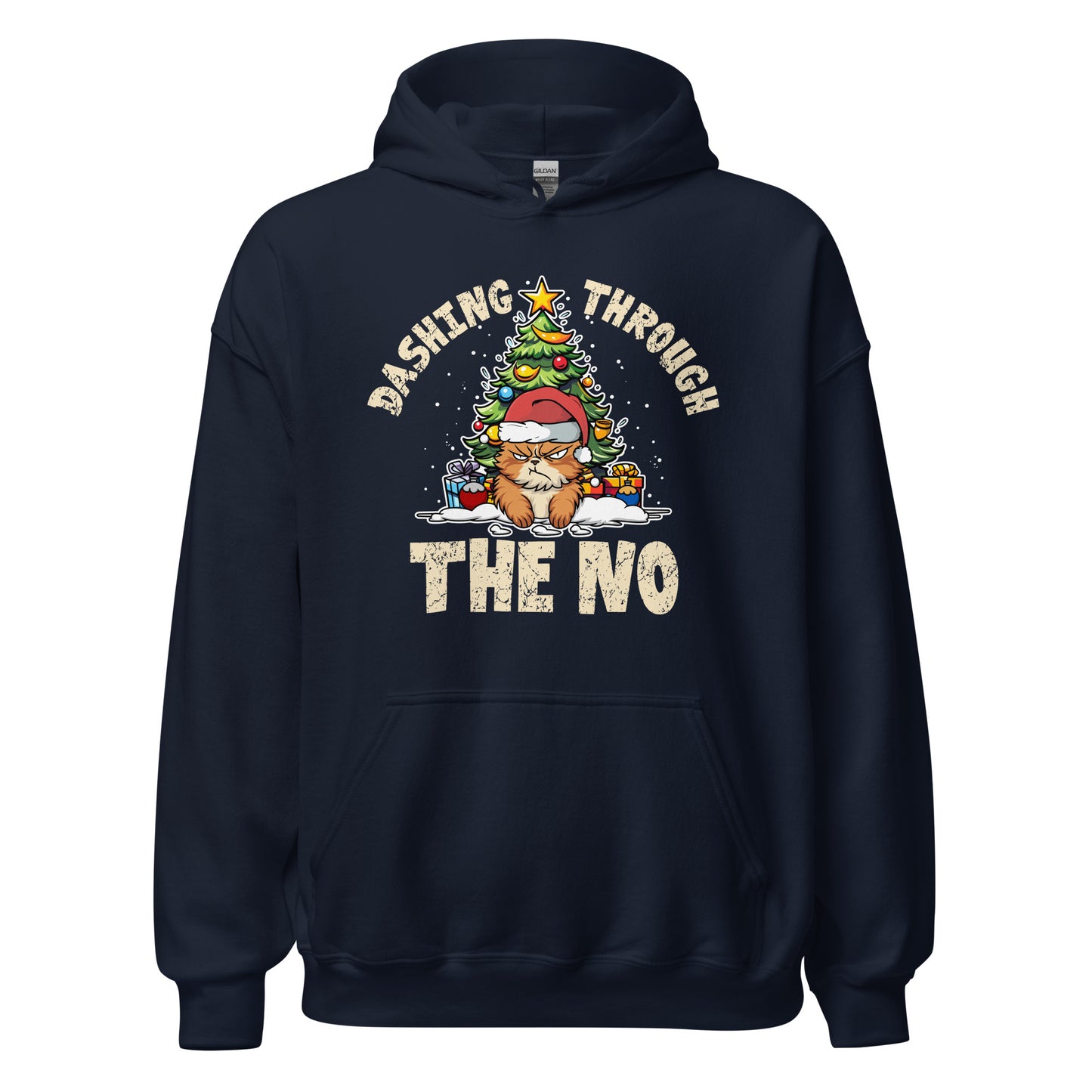 Dashing Through The No Funny Holiday Unisex Dark Hoodie