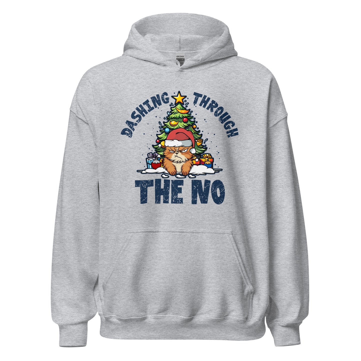 Dashing Through The No Funny Holiday Unisex Light Hoodie