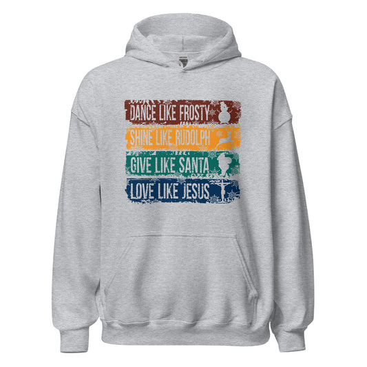 Dance Frosty Shine Like Rudolph Christmas Lover Unisex Light Hoodie