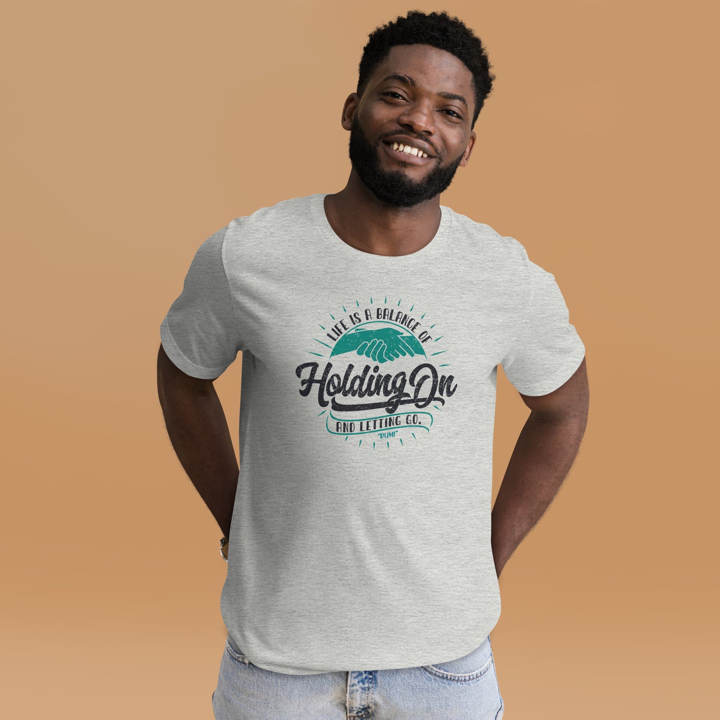 Rumi Inspirational Quote Life Is A Balance Unisex Light T-Shirt