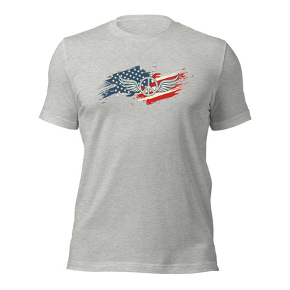 American Flag Fading USA Veteran Vintage Unisex Light t-shirt