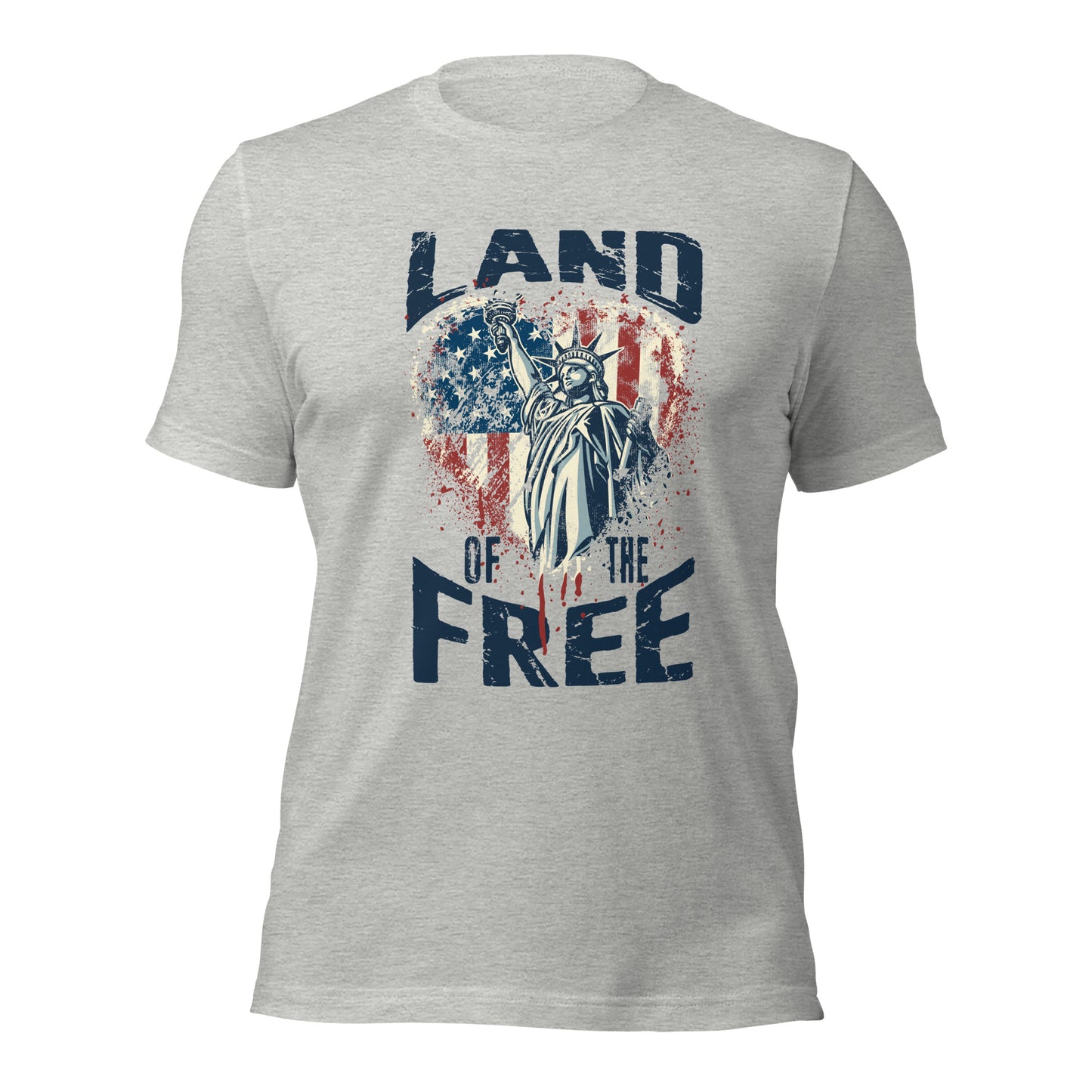 Vintage America Land Of Free Flag Statue Of Liberty Unisex Light t-shirt