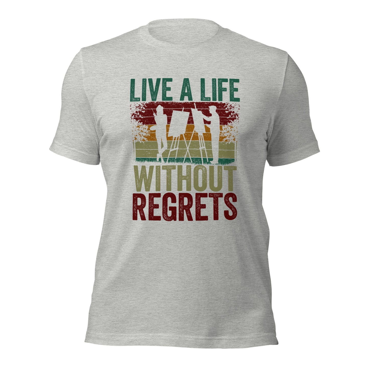 Artist Inspirational Quote Live A Life Without Regrets Unisex Light T-shirt