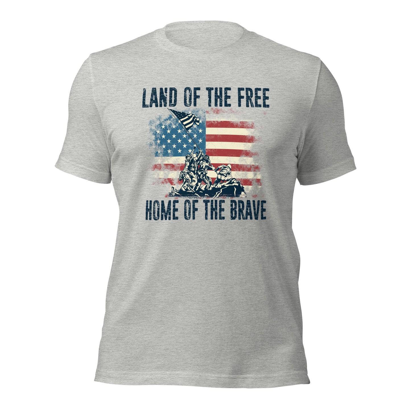 Vintage Land Of The Free Home Of The Brave Unisex Light Shirt