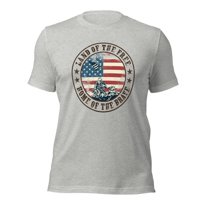 Land Of The Free Home Of The Brave Military Patriot Unisex Light Shirt