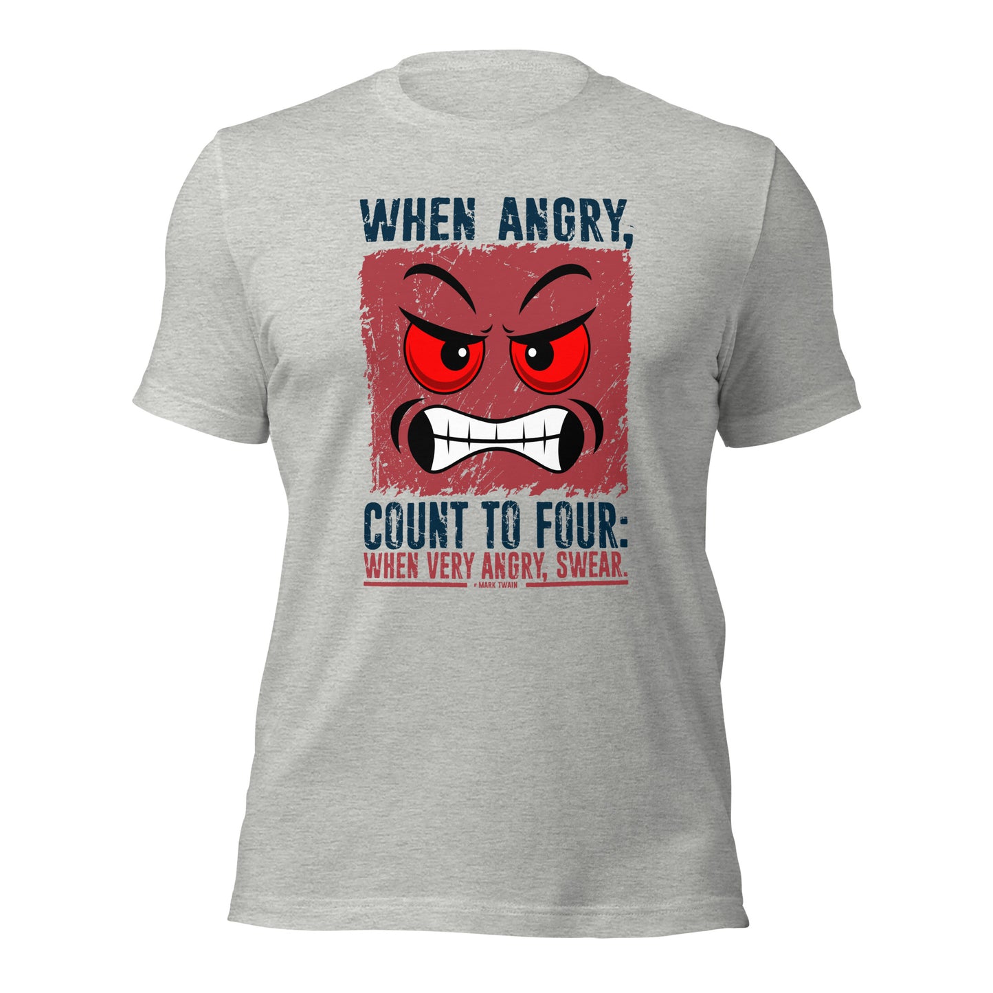 Mark Twain When Angry Count to Four Wisdom Unisex Light T-shirt