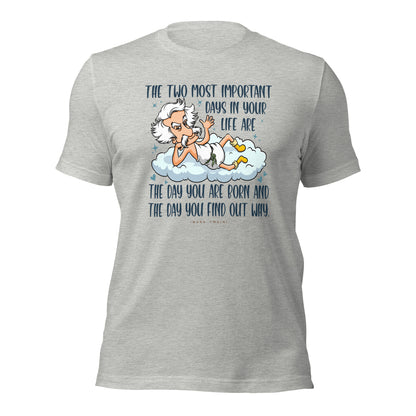 Mark Twain Two Most Important Days In Your Life Unisex Light Shirt