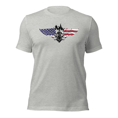 American Patriotic Firefighter Hero Dedication Unisex Light Shirt