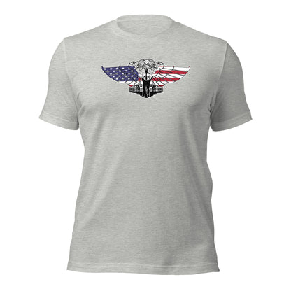 Brave Law Enforcer Patriotic American Police Hero Unisex Light Tee