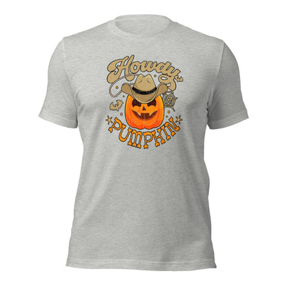 Howdy Pumpkin Cowboy Cowgirl Western Halloween Unisex Light Shirt