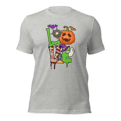 Halloween Love Tee Cute Fall Pumpkin Unisex Light Shirt