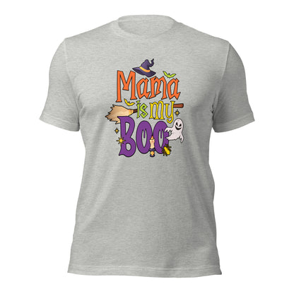 Mama Is My Boo Funny Halloween Ghost Spooky Season Unisex Light Tee