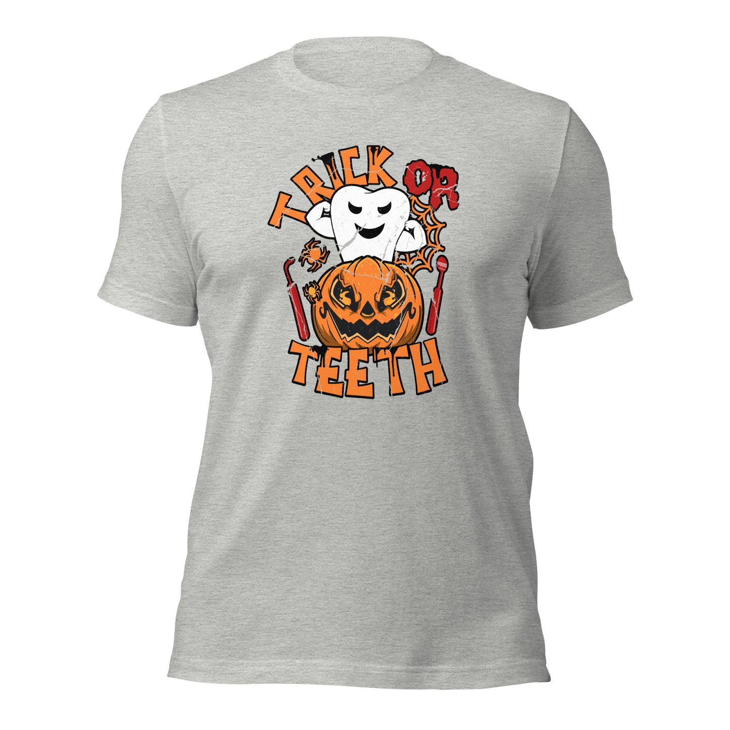 Trick Or Teeth Funny Dentist Teeth Humor Unisex Light Shirts