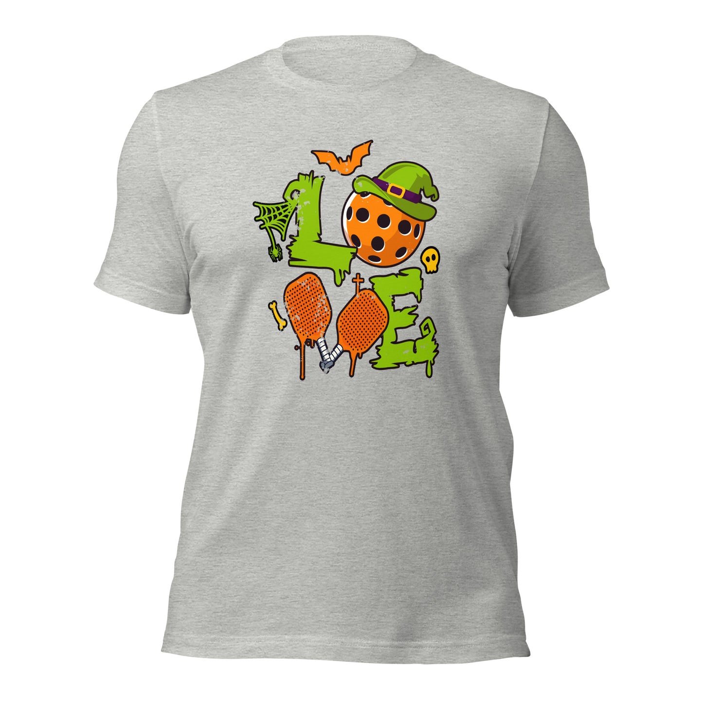 Pickleball Halloween Love Gift For Pickleball Lover Unisex Light Shirt