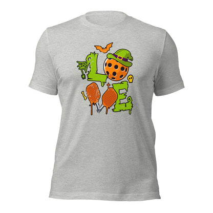 Pickleball Halloween Love Gift For Pickleball Lover Unisex Light Shirt