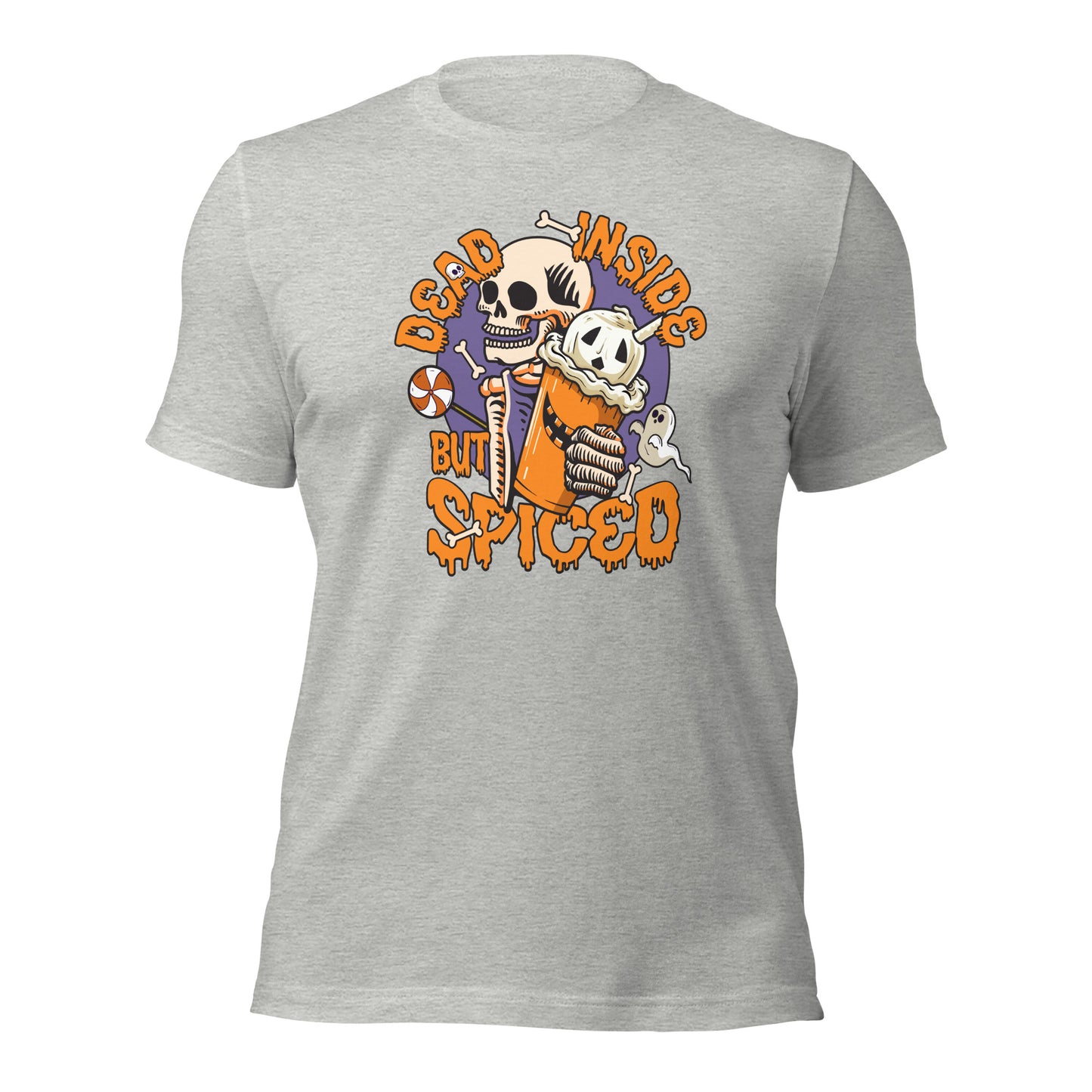 Dead Inside But Spiced Halloween Coffee Lovers Unisex Light Shirt