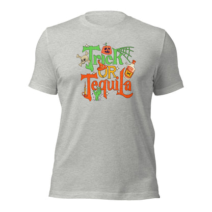 Trick Or Tequila Halloween Tequila Lover Unisex Light Shirt