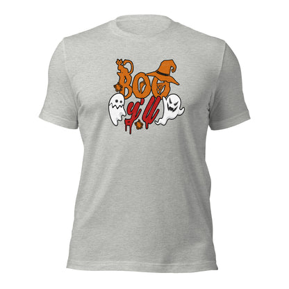 Boo Y'all Ghost Cowboy Western Halloween Party Unisex Light Tee