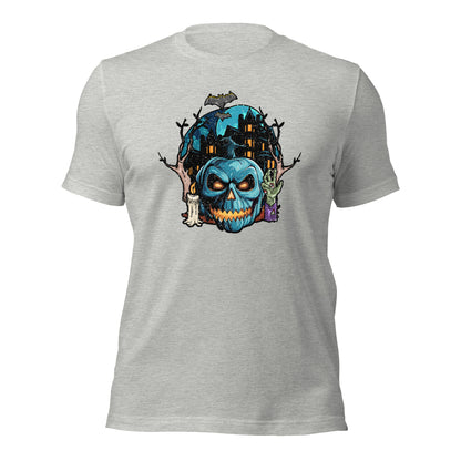 Haunted House Creepy Skull Halloween Unisex Light Shirt