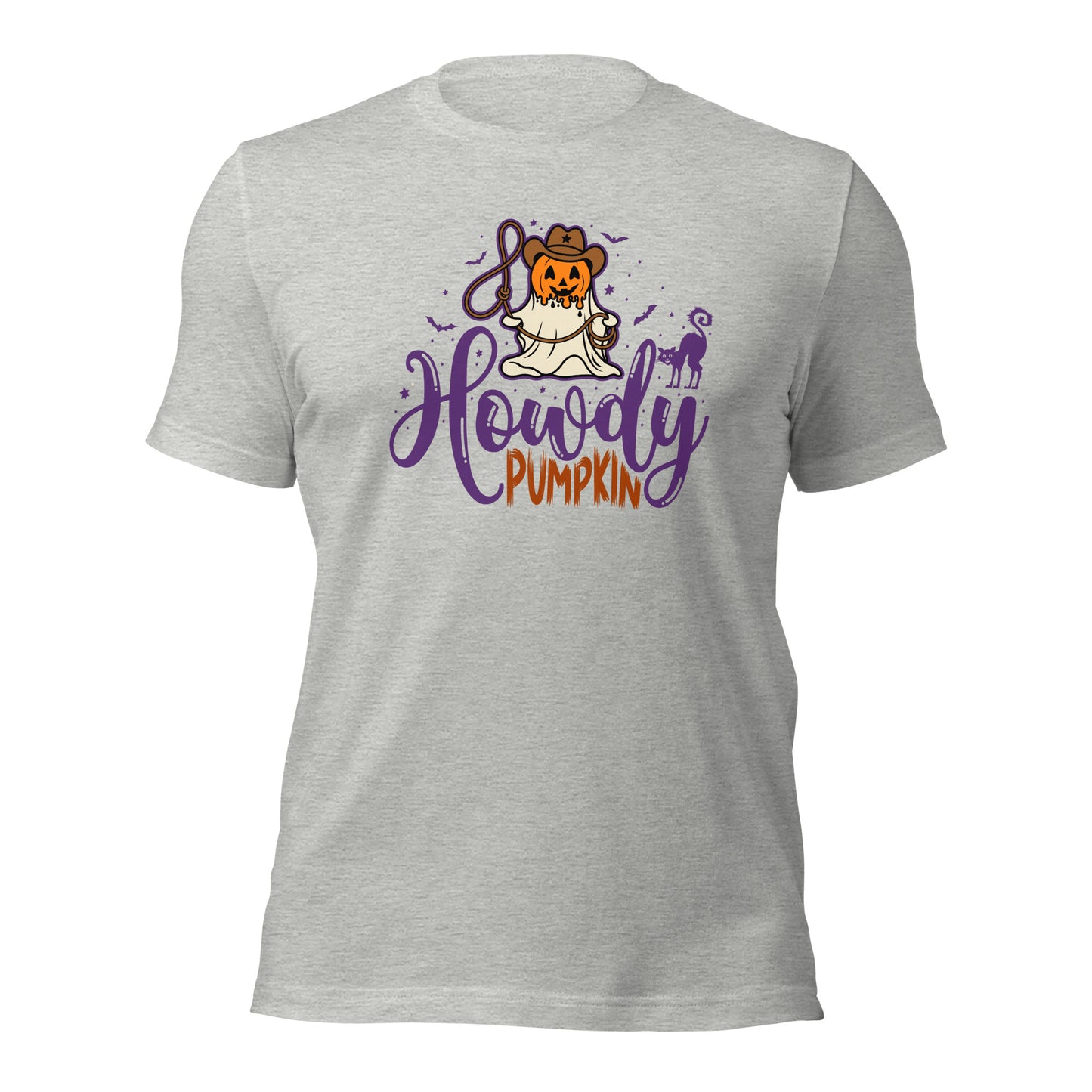 Howdy Pumpkin Western Halloween Pumpkin Cowboy Unisex Light Shirt