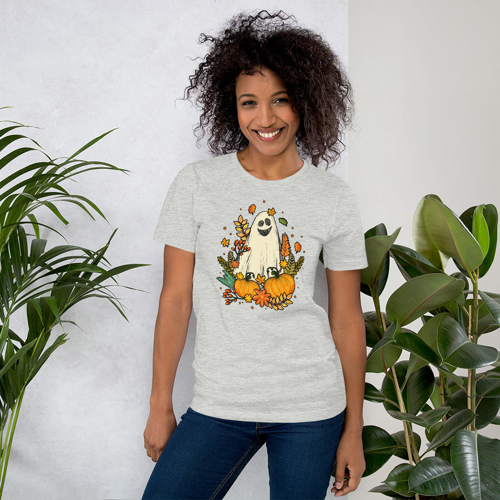 Spooky Ghost Autumn Fall Thanksgiving Unisex Light Shirt