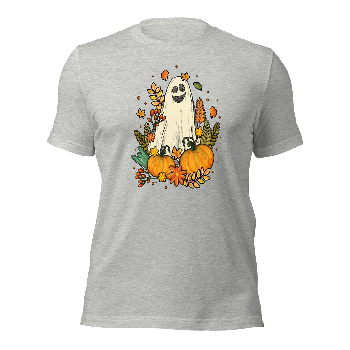 Spooky Ghost Autumn Fall Thanksgiving Unisex Light Shirt