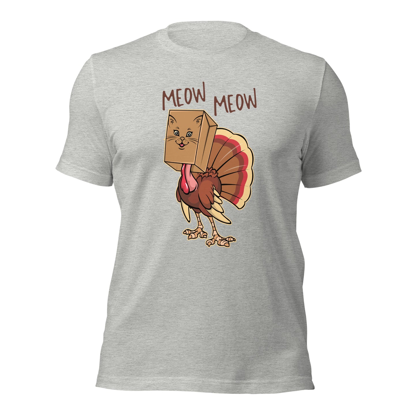 Meow Meow Turkey Thanksgiving Unisex Light Shirt